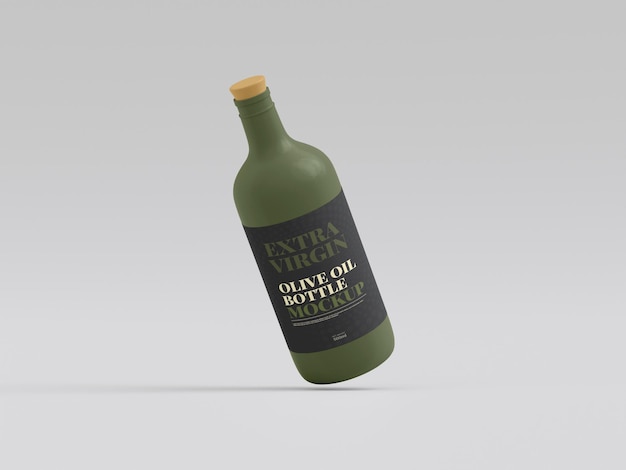 Mockup di imballaggio per bottiglia di olio d'oliva