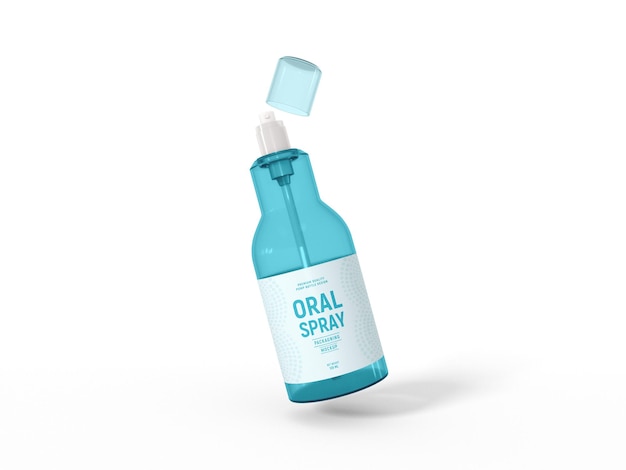 Mockup di imballaggio per flacone spray orale