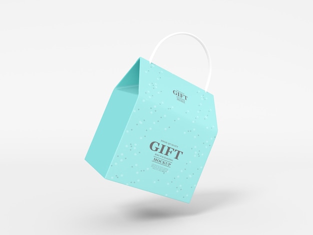 Mockup di imballaggio per sacchetti regalo di carta