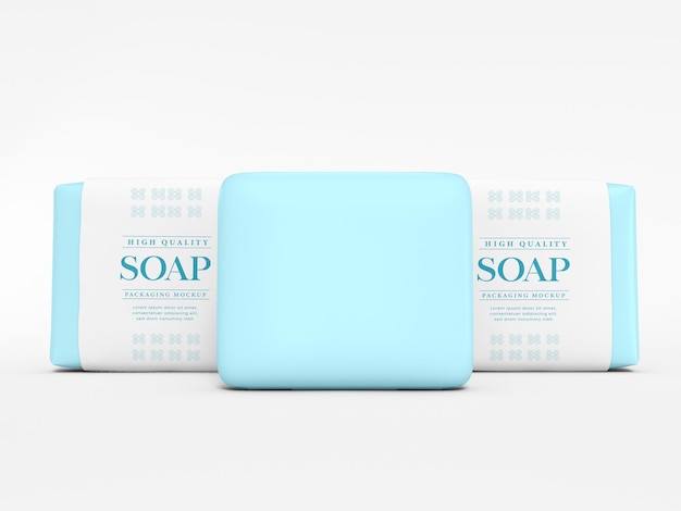 Mockup di imballaggio per saponette organiche