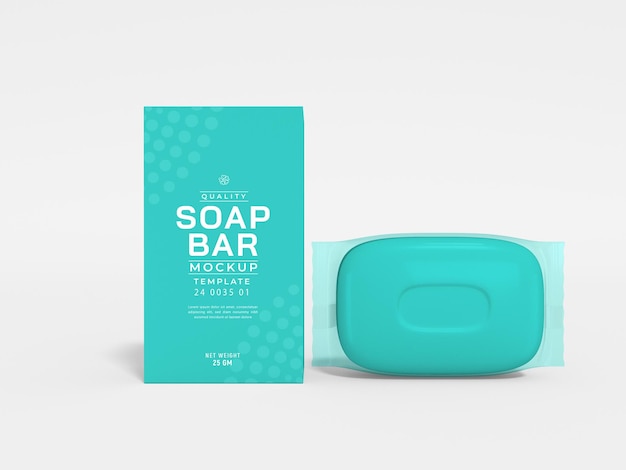 Mockup di imballaggio per saponette