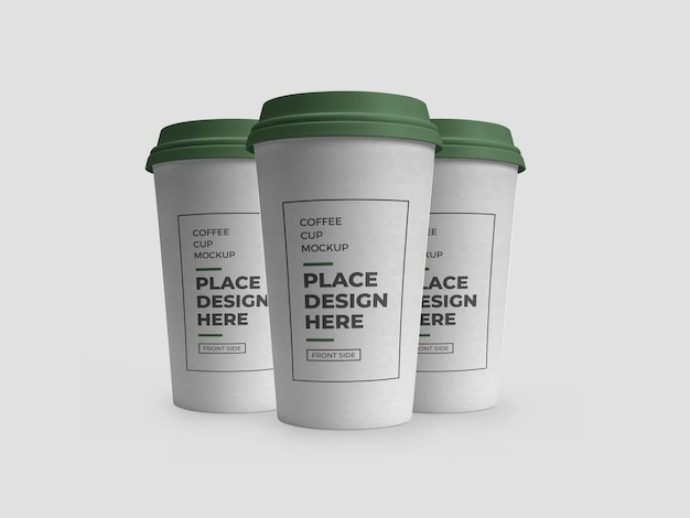 Mockup di imballaggio per tazza di caffè
