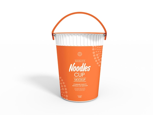 Mockup di imballaggio per tazza di noodle in plastica