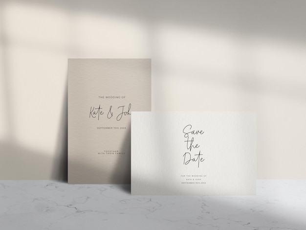 Mockup di invito matrimonio elegante