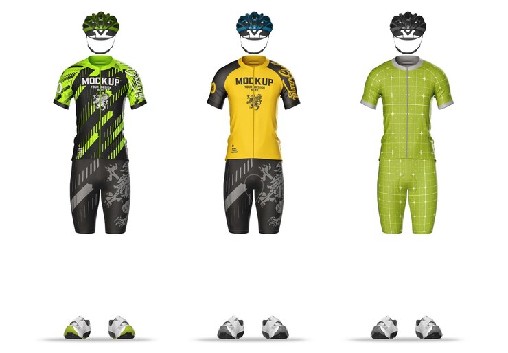 PSD mockup di kit da ciclismo