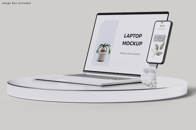 Mockup di laptop e iPhone