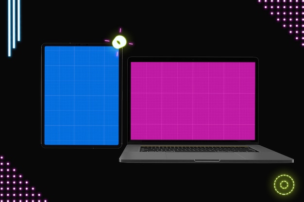Mockup di laptop e tablet