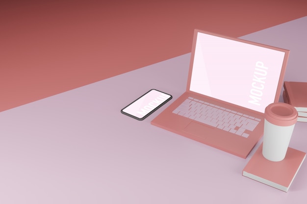 mockup di laptop e telefoni cellulari