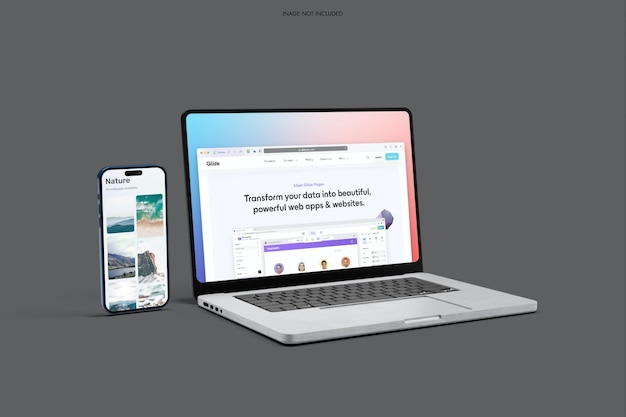 Mockup di laptop e telefono