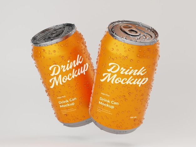 Mockup di lattina di bevande