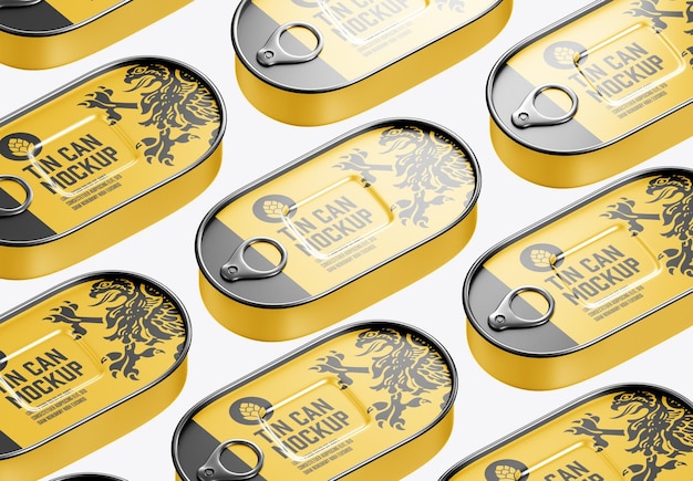 Mockup di lattine di cibo