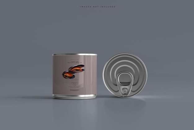 Mockup di lattine di cibo