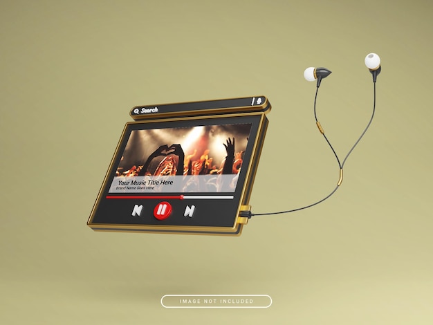 Mockup di lettore multimediale 3D