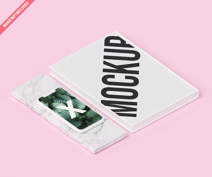 PSD mockup di libri bianchi moder
