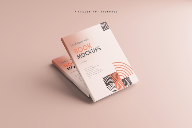 Mockup di libri con copertina rigida sottile