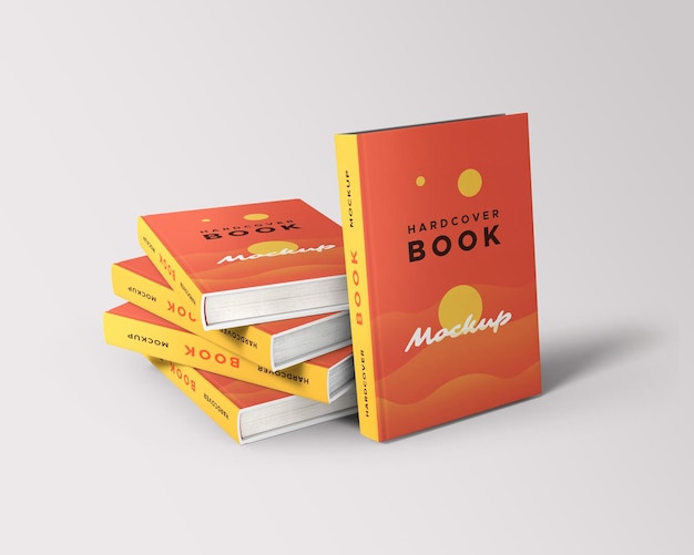 Mockup di libri con copertina rigida