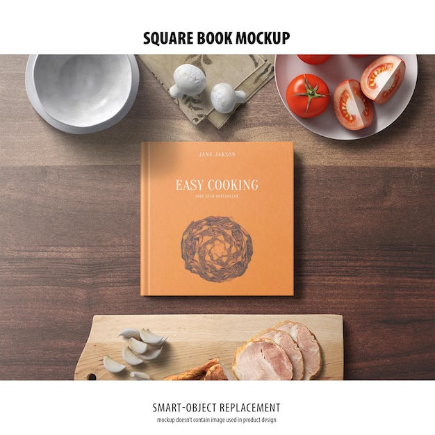 Mockup di libri quadrati