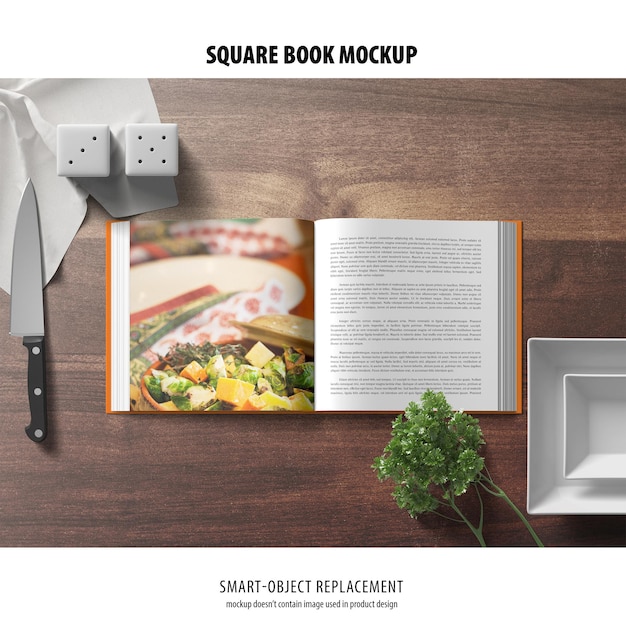 Mockup di libri quadrati