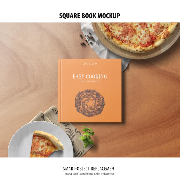 Mockup di libri quadrati