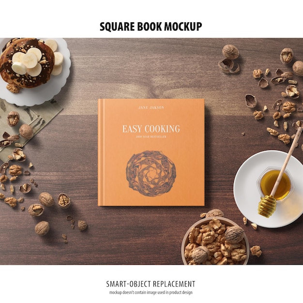 Mockup di libri quadrati