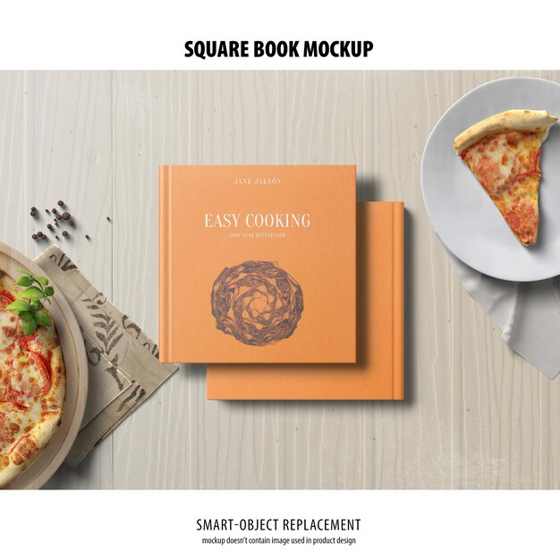 Mockup di libri quadrati