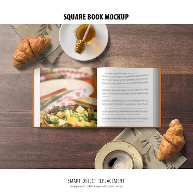 Mockup di libri quadrati