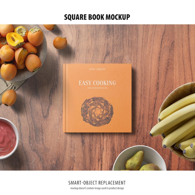 Mockup di libri quadrati