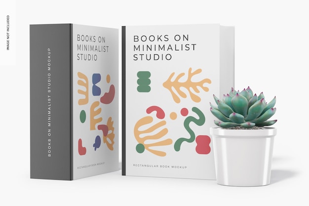 Mockup di libri rettangolari