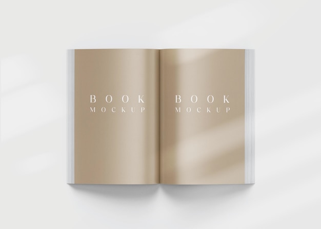 mockup di libro aperto realistico psd modificabile