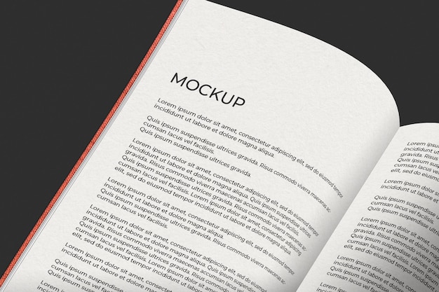 Mockup di libro aperto