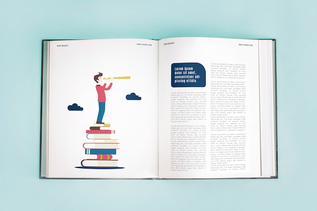 Mockup di libro aperto