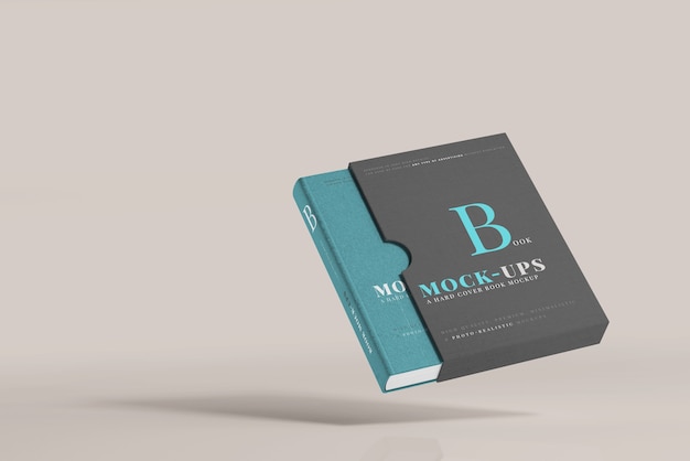 Mockup di libro con copertina rigida con copertina