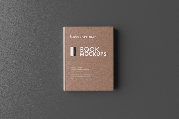 Mockup di libro con copertina rigida in pelle