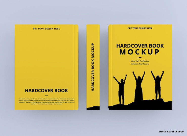 PSD mockup di libro con copertina rigida realistico