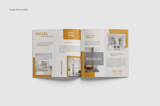 Mockup di libro quadrato