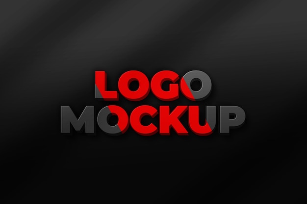 Mockup di logo 3d a doppio colore