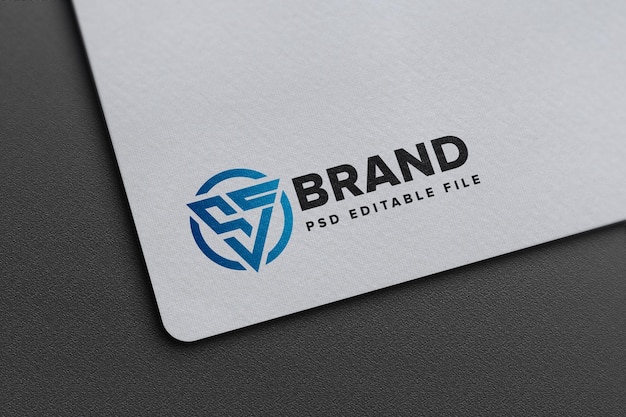 Mockup di logo con effetto carta in rilievo psd