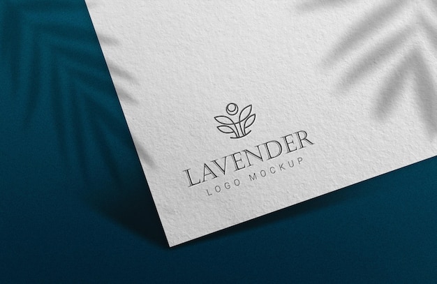 mockup di logo di carta con sfumature realistiche di diversi colori che coprono il lusso del mockup di paper.logo