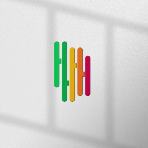 Mockup di logo in carta elegante in rilievo bianco per la presentazione del marchio