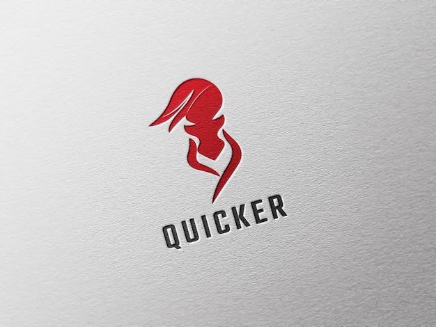 Mockup di logo in carta perforata