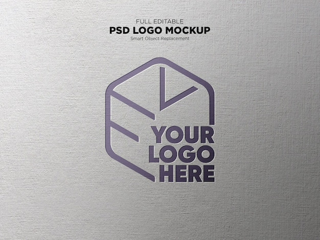 Mockup di logo in rilievo