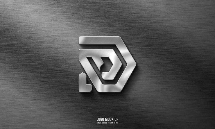 Mockup di logo realistico 3d sul muro di cemento
