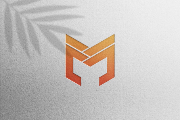 Mockup di logo su carta bianca