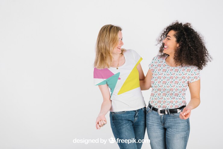 PSD mockup di maglietta con donne