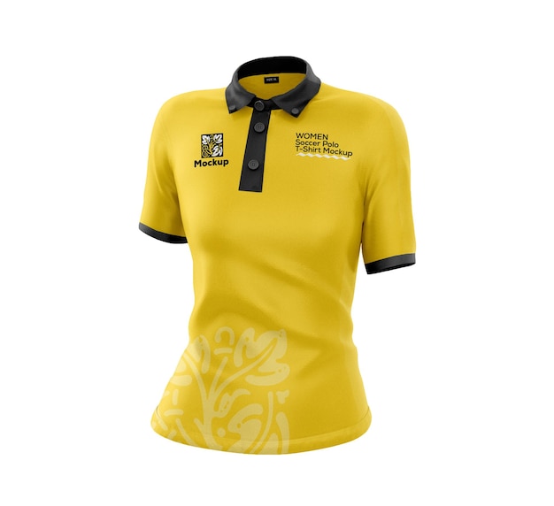 Mockup di maglietta con polo da calcio