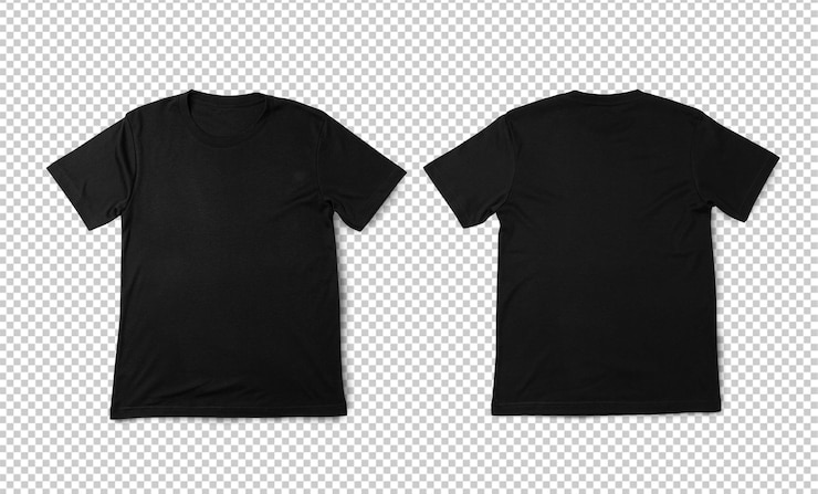 PSD mockup di maglietta nera maglietta realistica