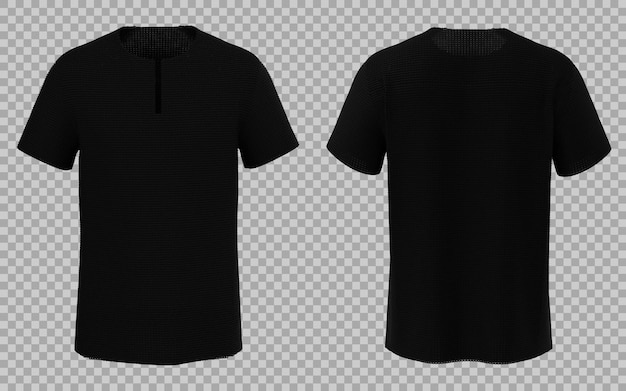 Mockup di maglietta nera - vista anteriore e posteriore