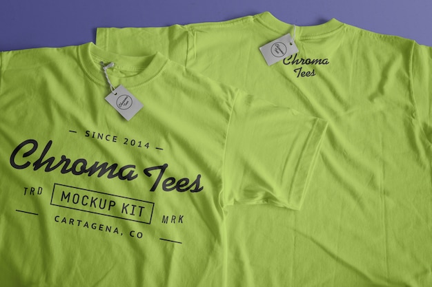 Mockup di magliette cromate