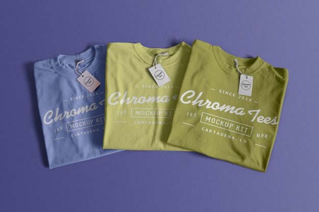 Mockup di magliette cromate