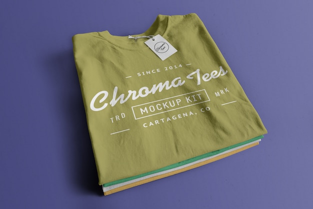 Mockup di magliette cromate